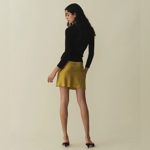 NWT DOÊN Giulietta Silk Skirt in Palmetto - Picture 3 of 9